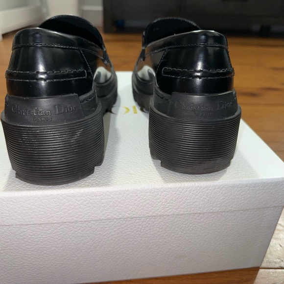 Dior Glossy Black Women's Loafers - Picture 5 of 5